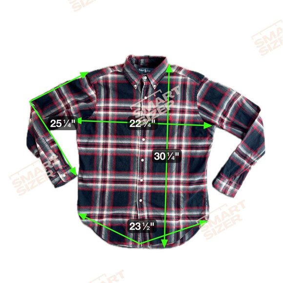 Ralph Lauren Mens Classic Red Black Plaid Button Down Shirt Thick Size M Pony - Picture 2 of 8